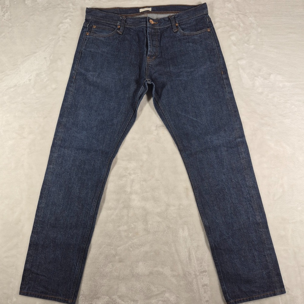 The Unbranded Brand Selvedge Jeans Men's 38x32 Blue Denim Tight Fit 14.5oz UB401